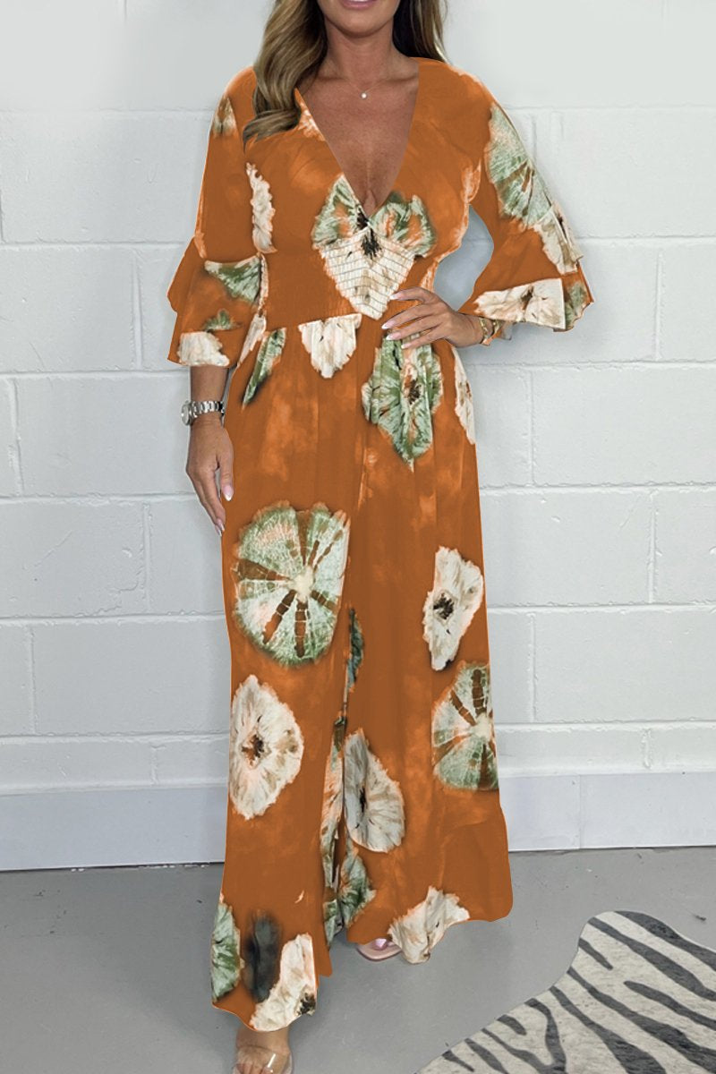 Levoire | Combinaison Imprimée Avec Décolleté En V