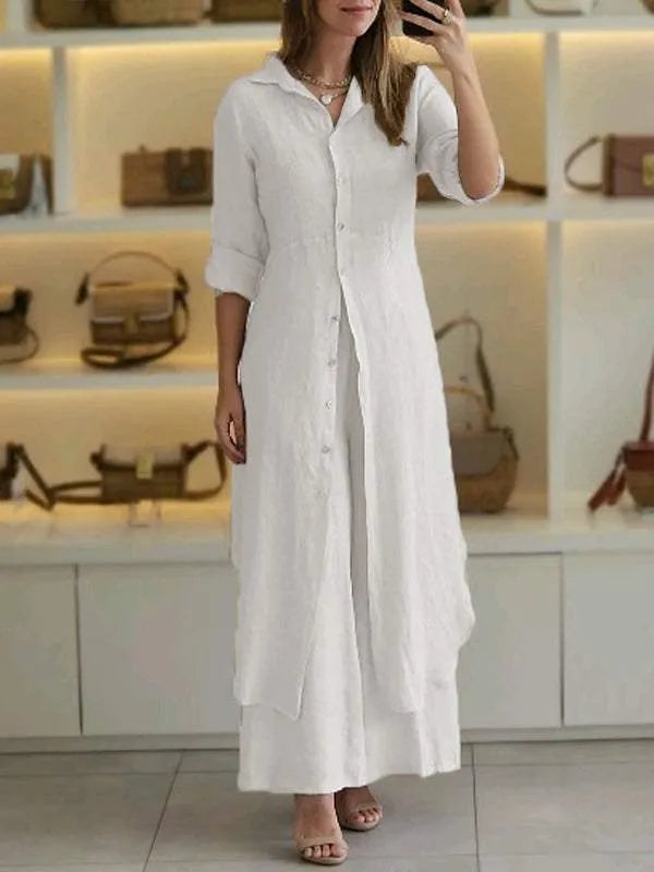 Levoire | Ensemble Élégant Luxe En Deux Pièces Blanc