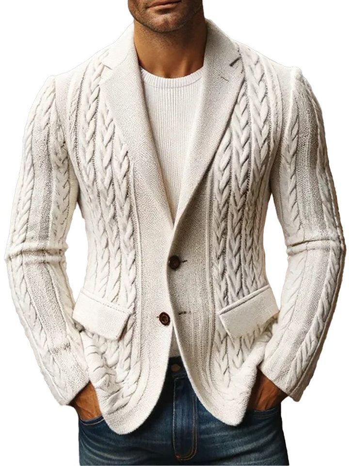 Levoire | Uni-Couleur V Revers Gilet Élégant & Confortable Beige