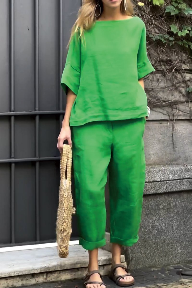 Levoire | Ensemble En Coton Confortable Vert