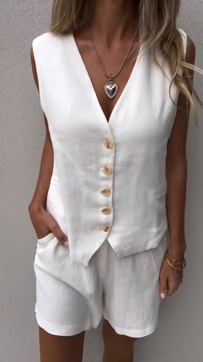 Levoire | Ensemble Avec Gilet Blanc