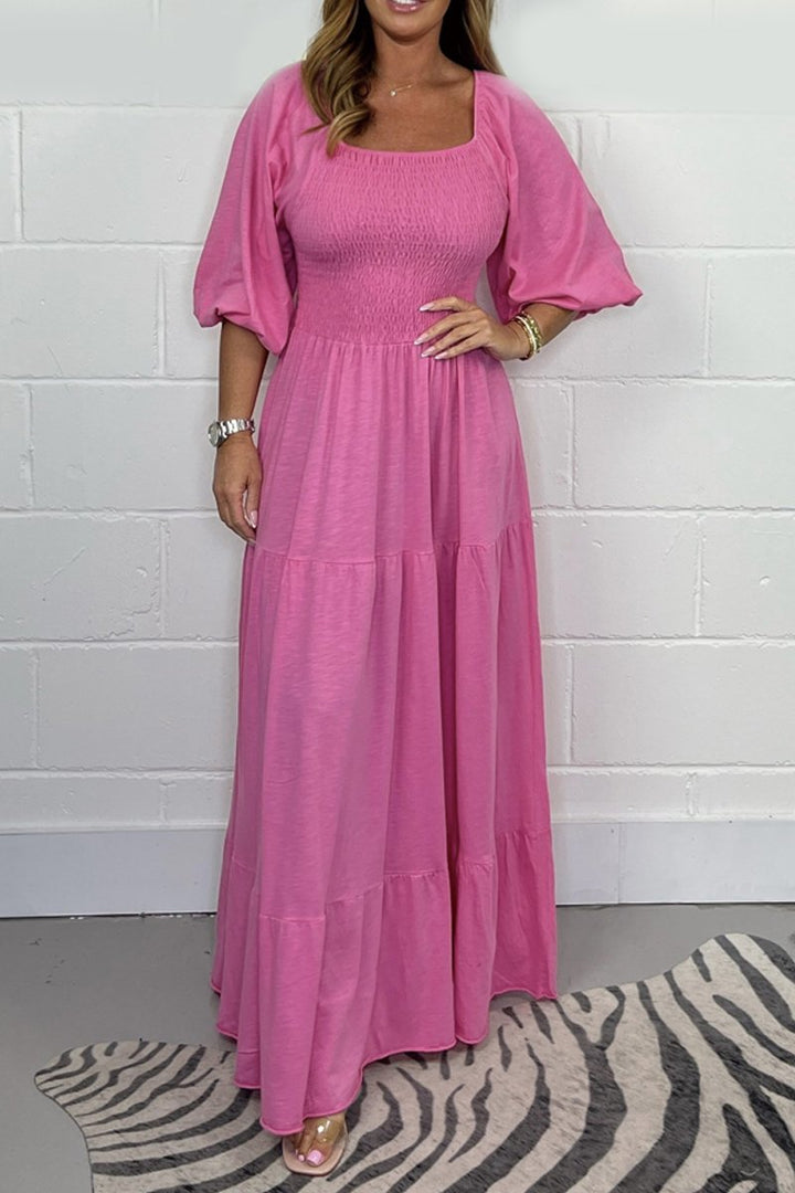 Levoire | Robe Avec Empiècement De Taille Uni Rosa