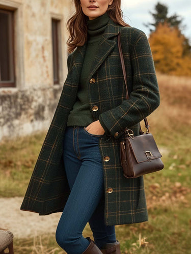 Levoire | Manteau À Carreaux Élégant