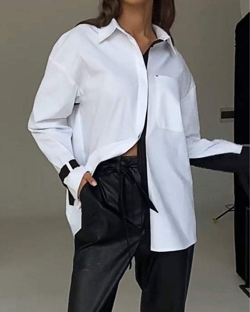 Levoire | Petit Motif À Carreaux Chemise Avec Poche Arrière Et Col