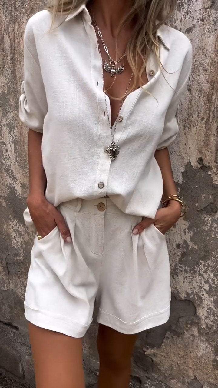 Levoire | 2 Pcs En Lin Et Coton Somerset Blanc