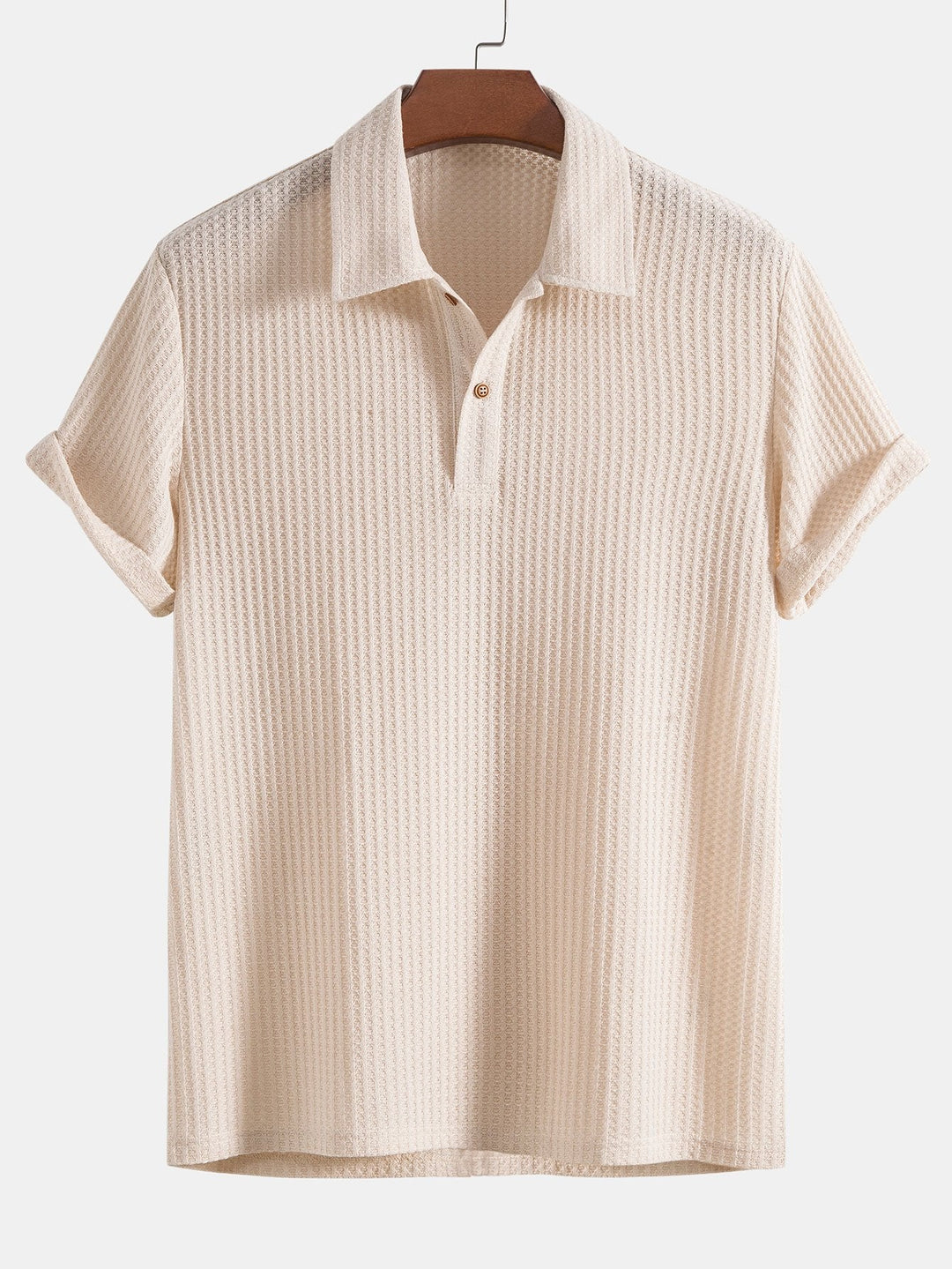 Levoire | Polo En Maille Tricotee Decontracte Hommes Beige