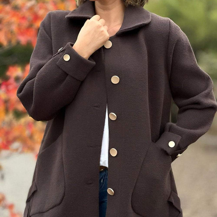 Levoire | Veste Longue À Manches Longues Avec Boutons Et Poches