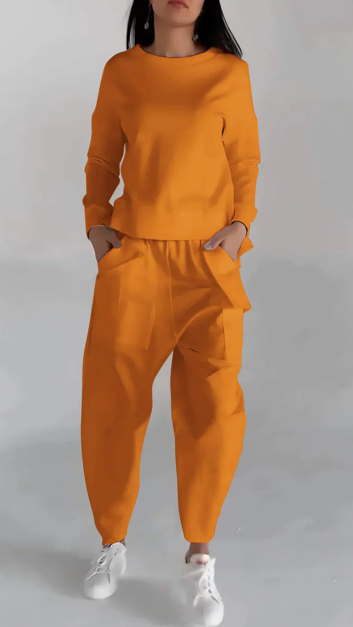 Levoire | Ensemble À Col Rond Et À Manches Longues Orange