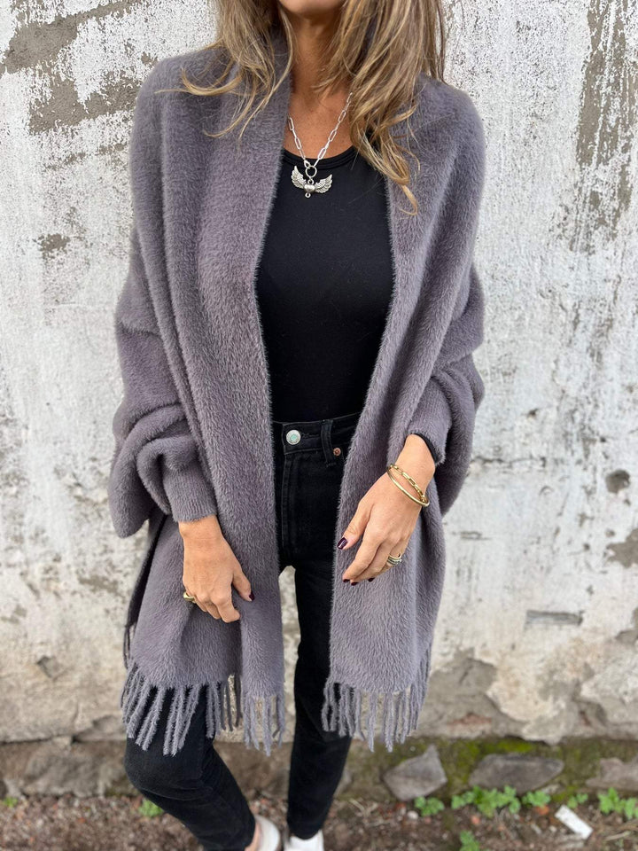 Levoire | Gilet Avec Franges Gris