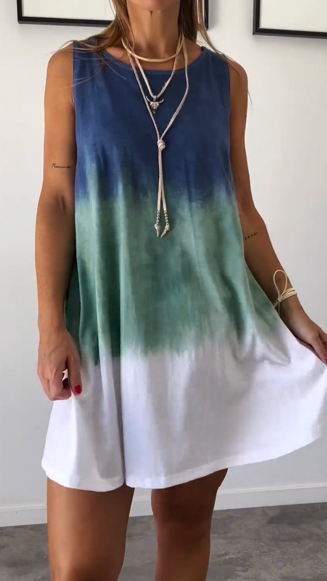 Levoire | Robe sans manches Krawattenfärber