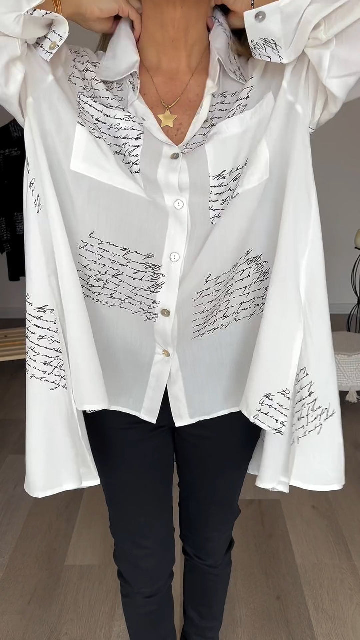 Levoire | Chemise Confortable Avec Impression De Lettres