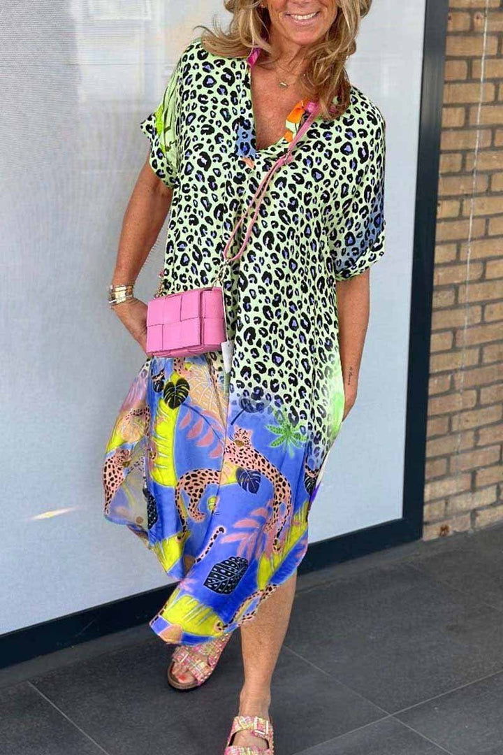 Levoire | Robe À Imprimé Léopard Pour Femmes Jaune