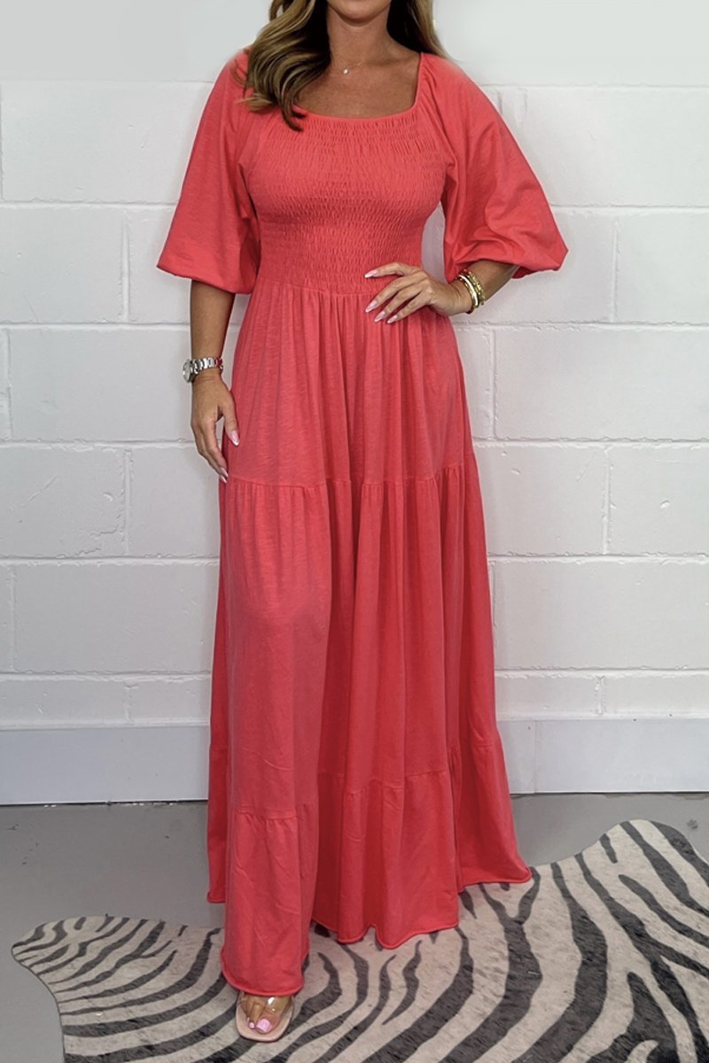 Levoire | Robe Avec Empiècement De Taille Uni Rot