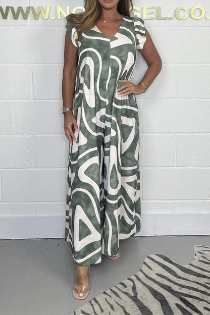 Levoire | Combinaison Avec Manches À Capuche Et Lacet Avec Imprimé Noir