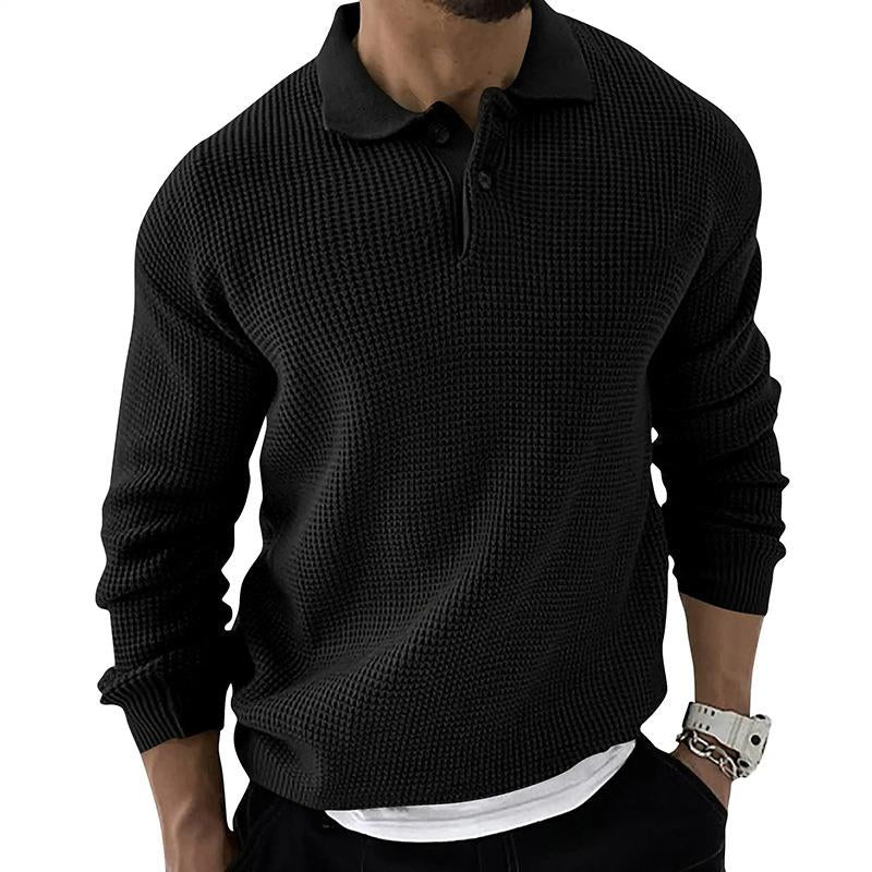 Levoire | Pull Polo Tricoté Noir