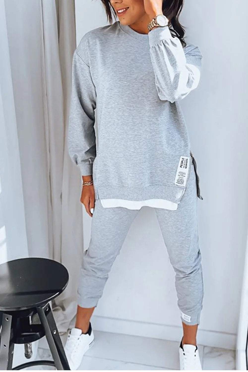 Levoire | Ensemble Uni Pour Femmes Gris