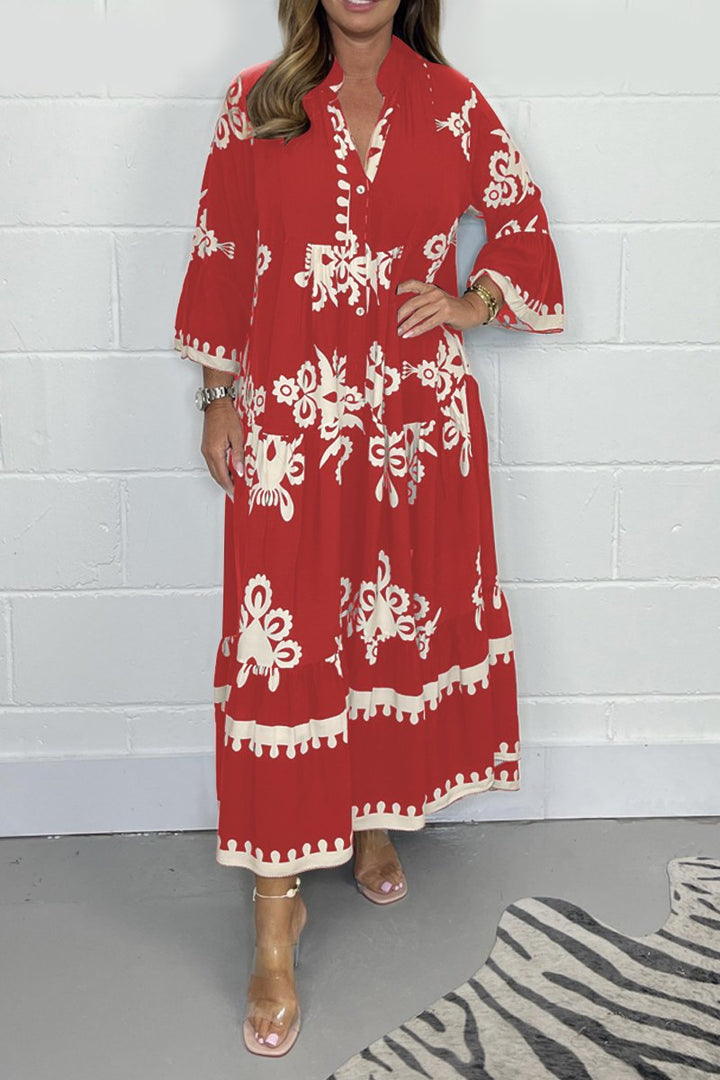 Levoire | Robe Décontractée Imprimée Rot