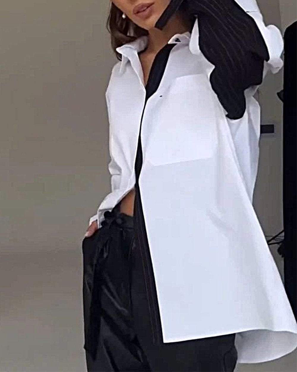 Levoire | Petit Motif À Carreaux Chemise Avec Poche Arrière Et Col