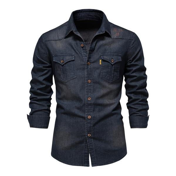 Levoire | Chemise Moderne Avec Poches Poitrine Bleu Dunkel