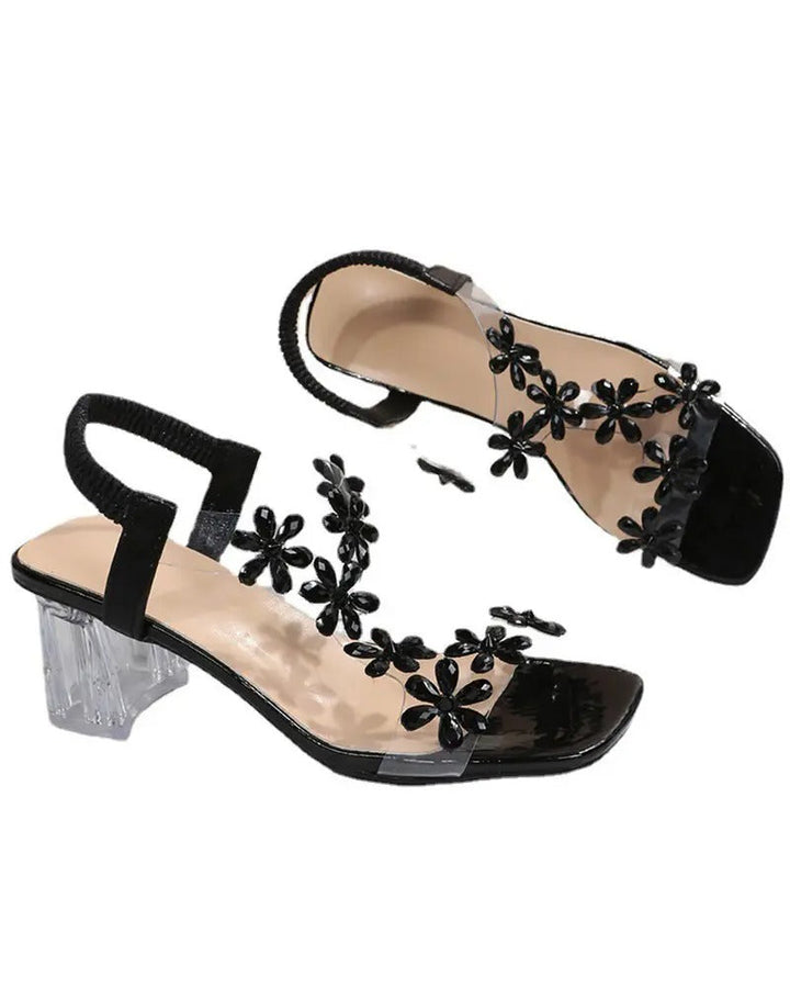 Levoire | Sandales Avec Sangles Et Strass Talons Hauts