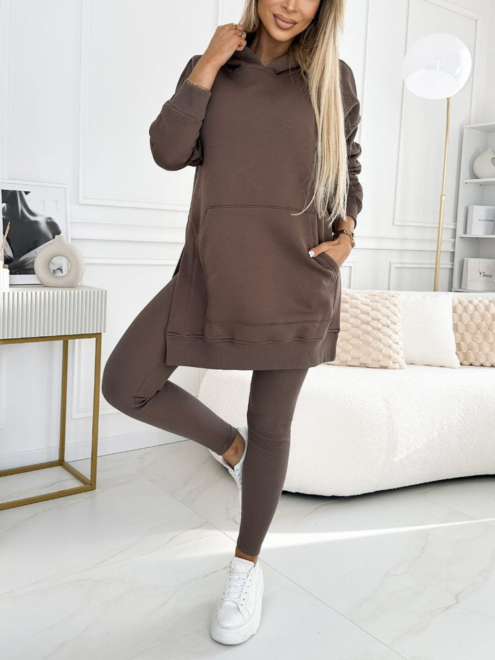 Levoire | Ensemble Confortable De Sweat-Shirt Et Leggings café