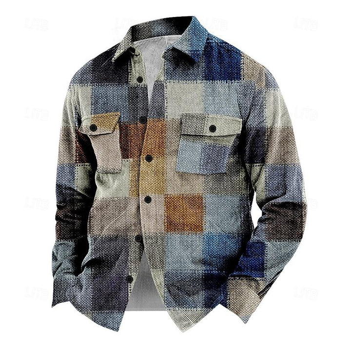 Levoire | Veste Boutonnée Avec Col Pour Hommes Bleu clair