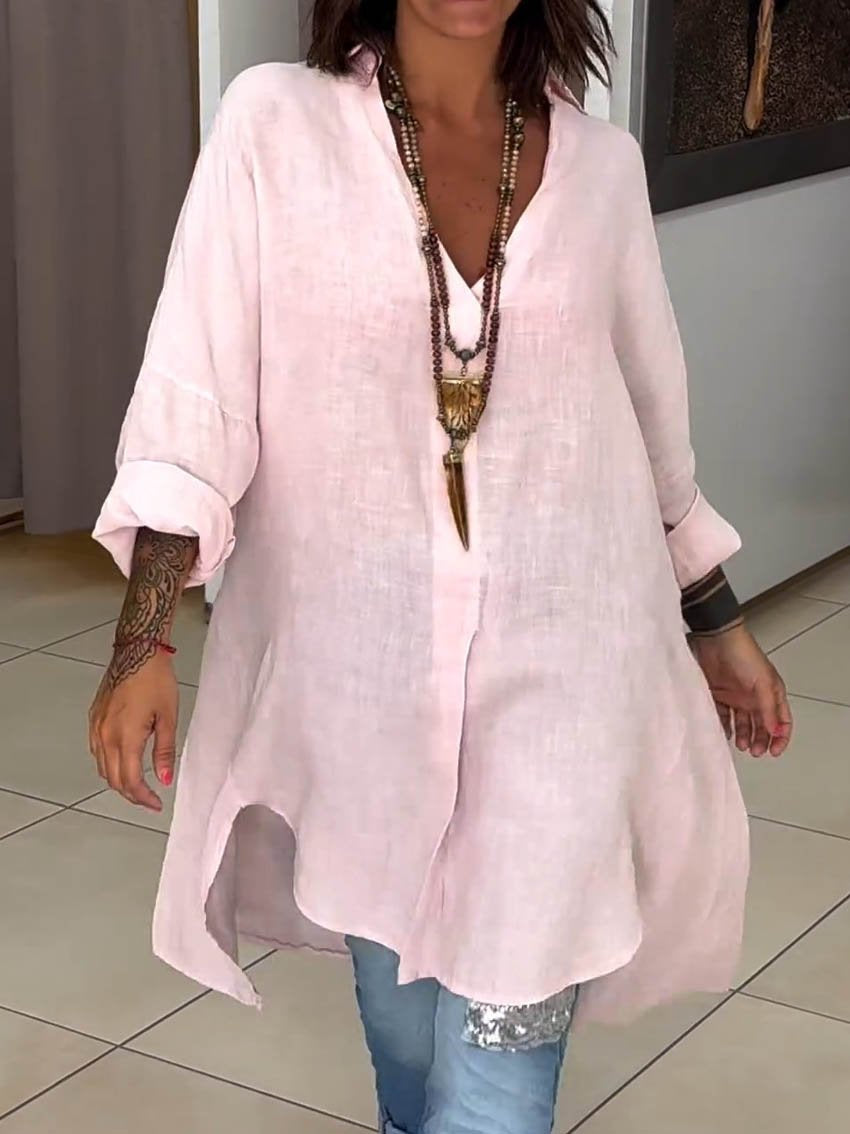 Levoire | Chemise-robe en coton et lin Rosa