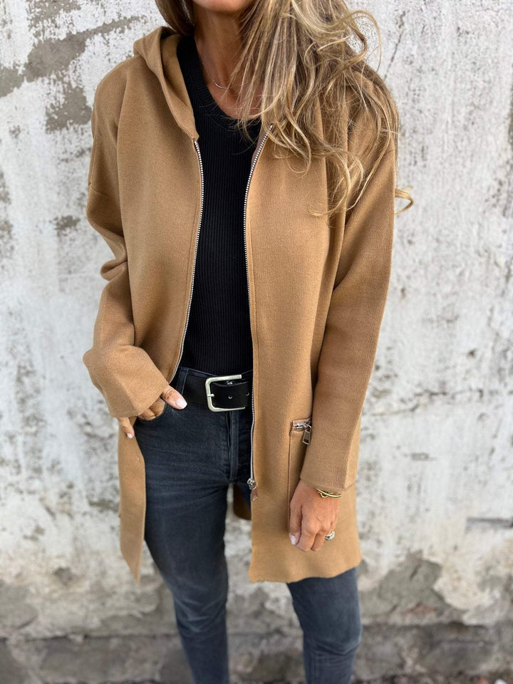 Levoire | Femme Bonnet En Laine Gilet À Manches Longues Veste