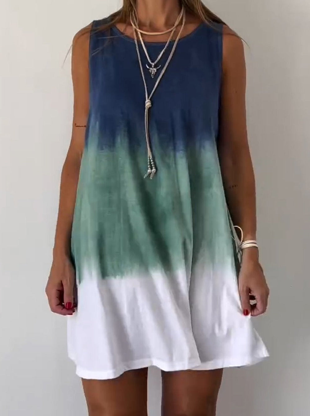 Levoire | Robe sans manches Krawattenfärber Vert