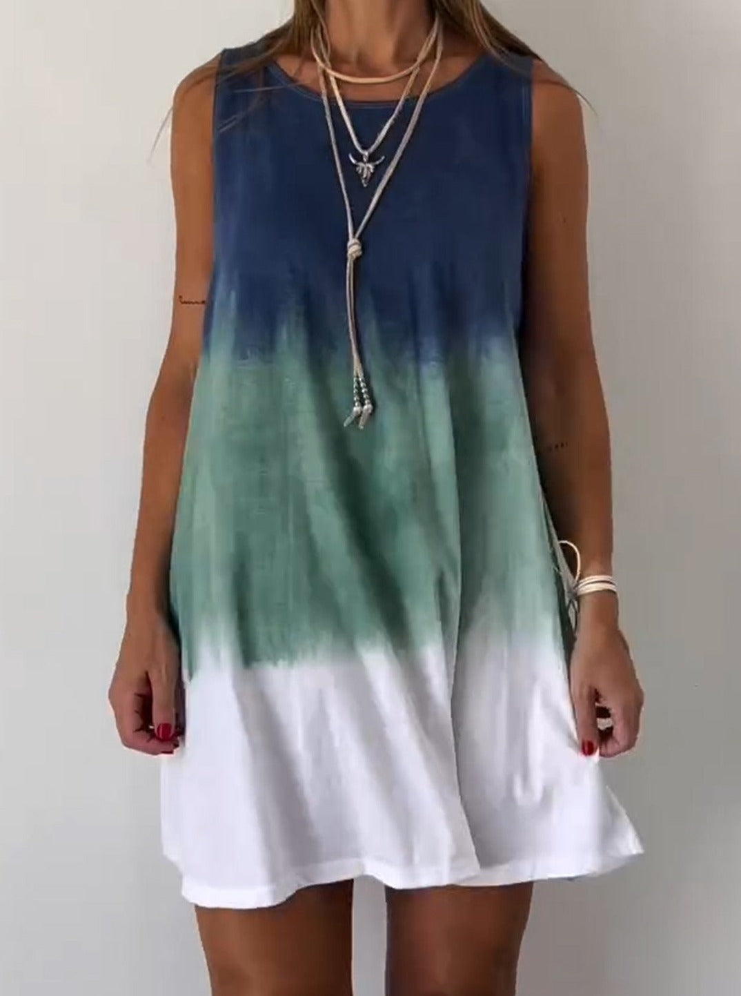 Levoire | Robe sans manches Krawattenfärber Vert