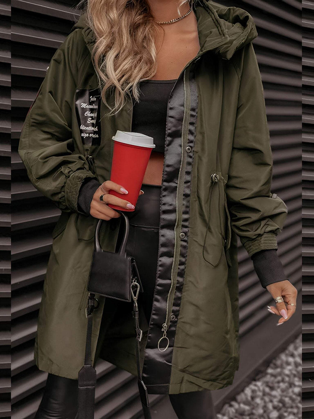 Levoire | Veste Femme Avec Manches Longues Et Capuche Vert