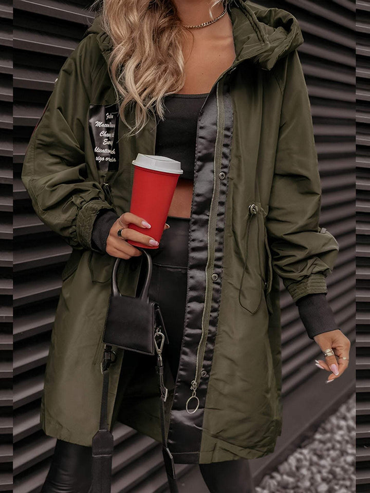 Levoire | Veste Femme Avec Manches Longues Et Capuche Vert
