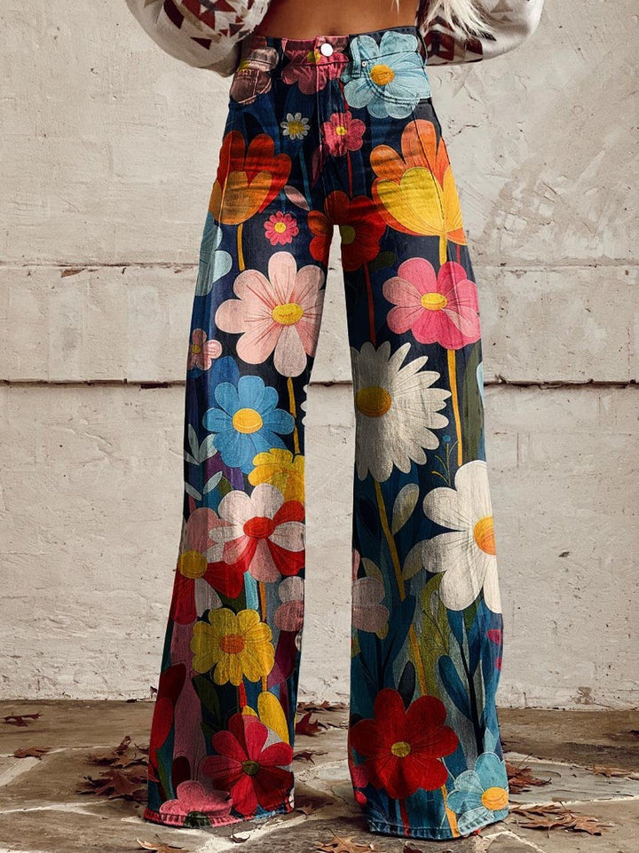 Levoire | Pantalon Large Fleurie