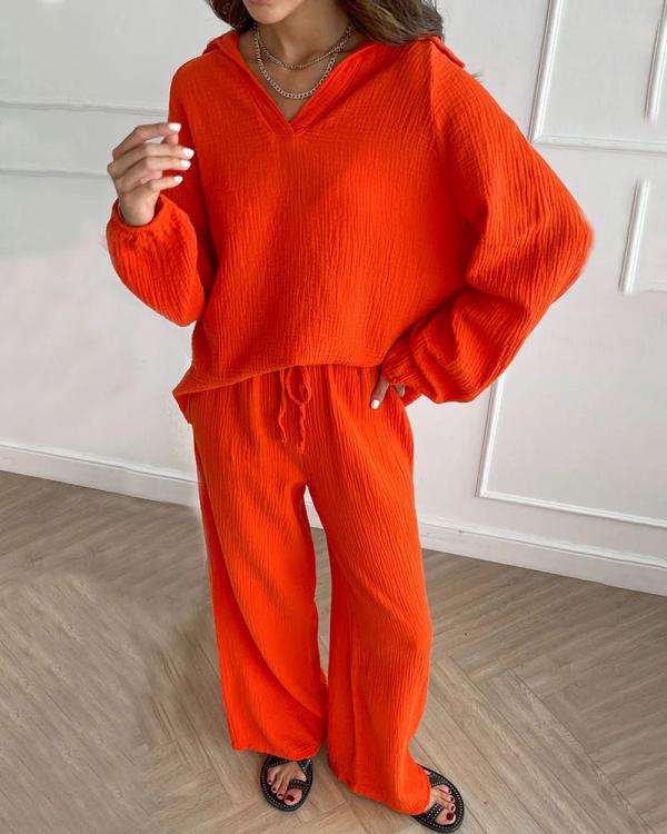 Levoire | Ensemble Rentoa, Avec Une Chemise Ample Et Un Pantalon Bootcut