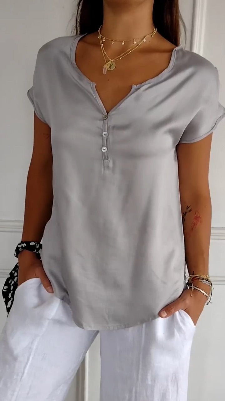 Levoire | T-Shirt Confortable Avec Col En V
