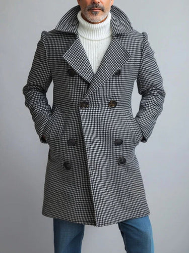 Levoire | Veste En Laine À Carreaux Inversée À Double Rangée Élégante Et Stylée