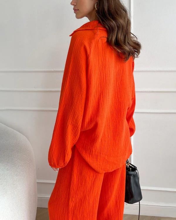 Levoire | Ensemble Rentoa, Avec Une Chemise Ample Et Un Pantalon Bootcut