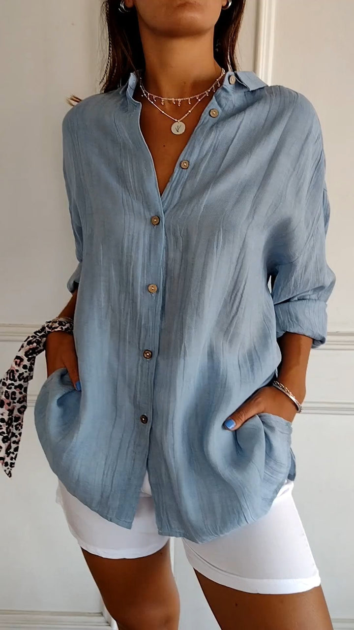 Levoire | Femmes Élégante Chemise Bleu