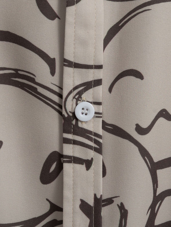 Levoire | Chemise Beige Avec Impression De Caractère
