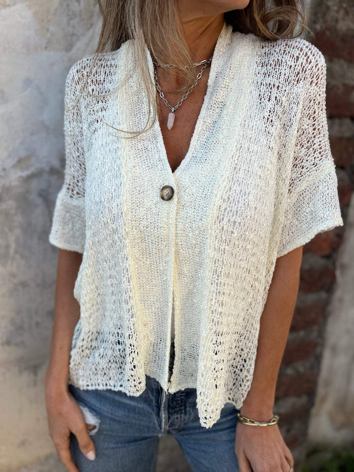 Levoire | Pull À Col Rond Élégant Blanc