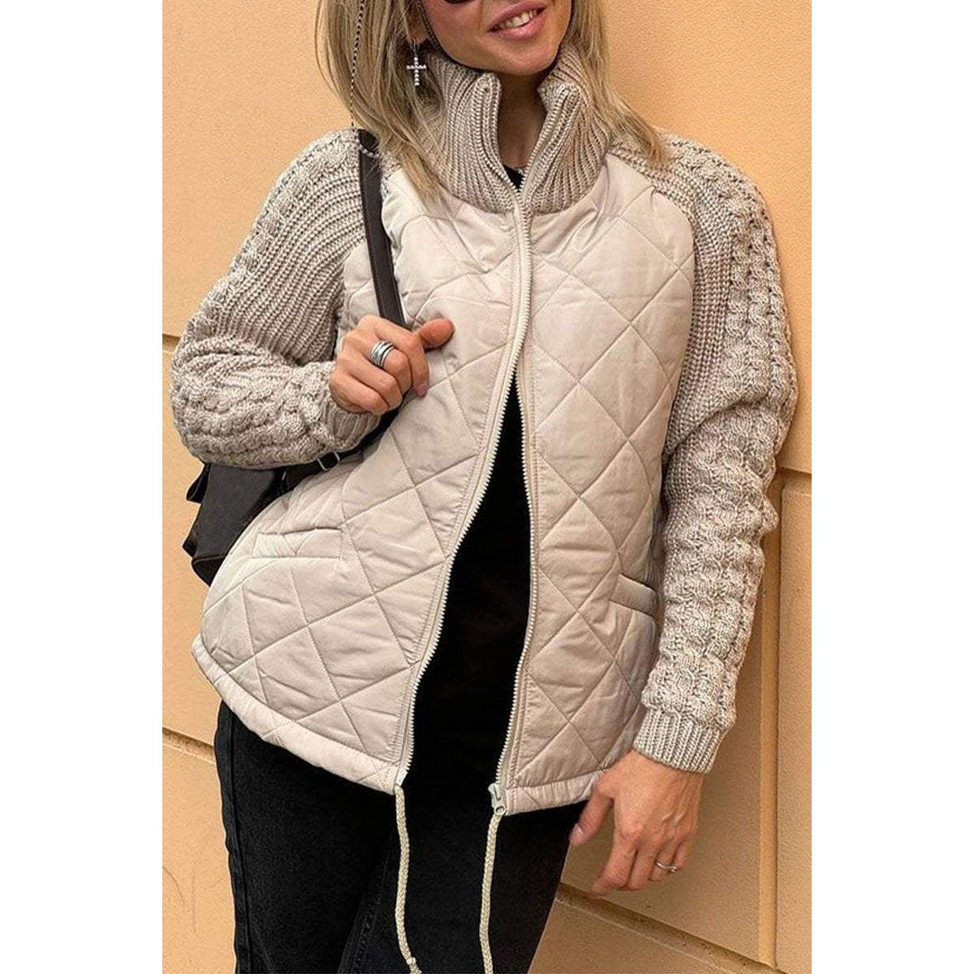 Levoire | Manteau À Col Haut Khaki