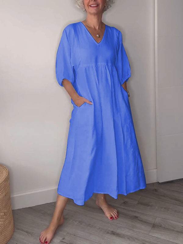 Levoire | Robe De Confort Classique Bleu