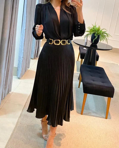 Levoire | Robe Femme Ceinture Plissée Confortable