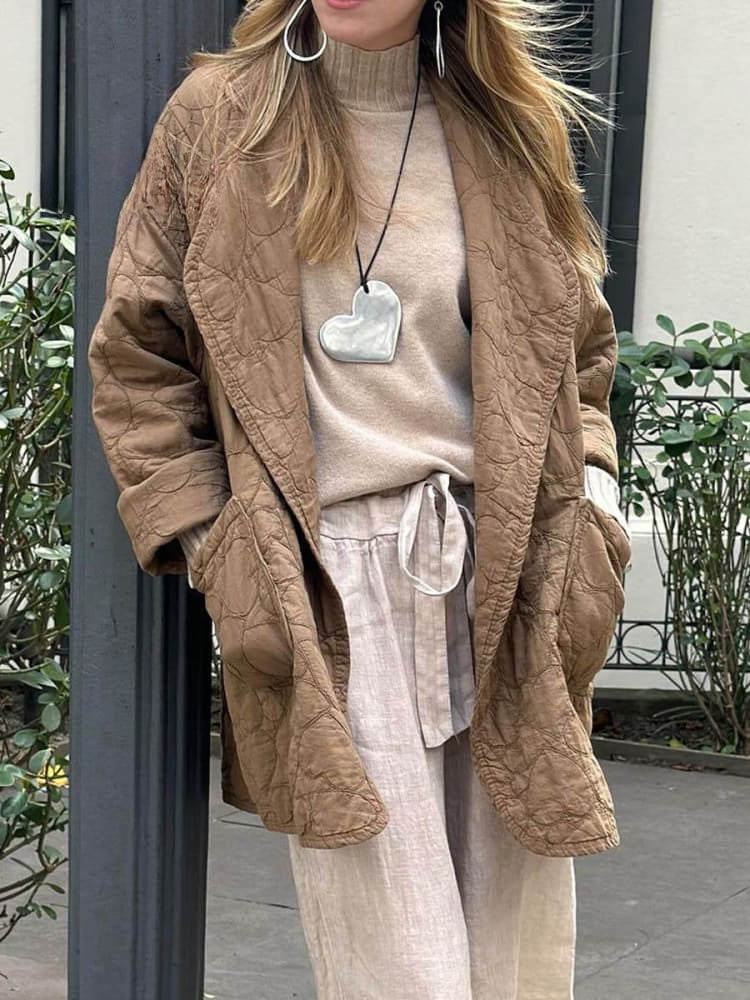 Levoire | Veste d'hiver décontractée pour femmes Marron