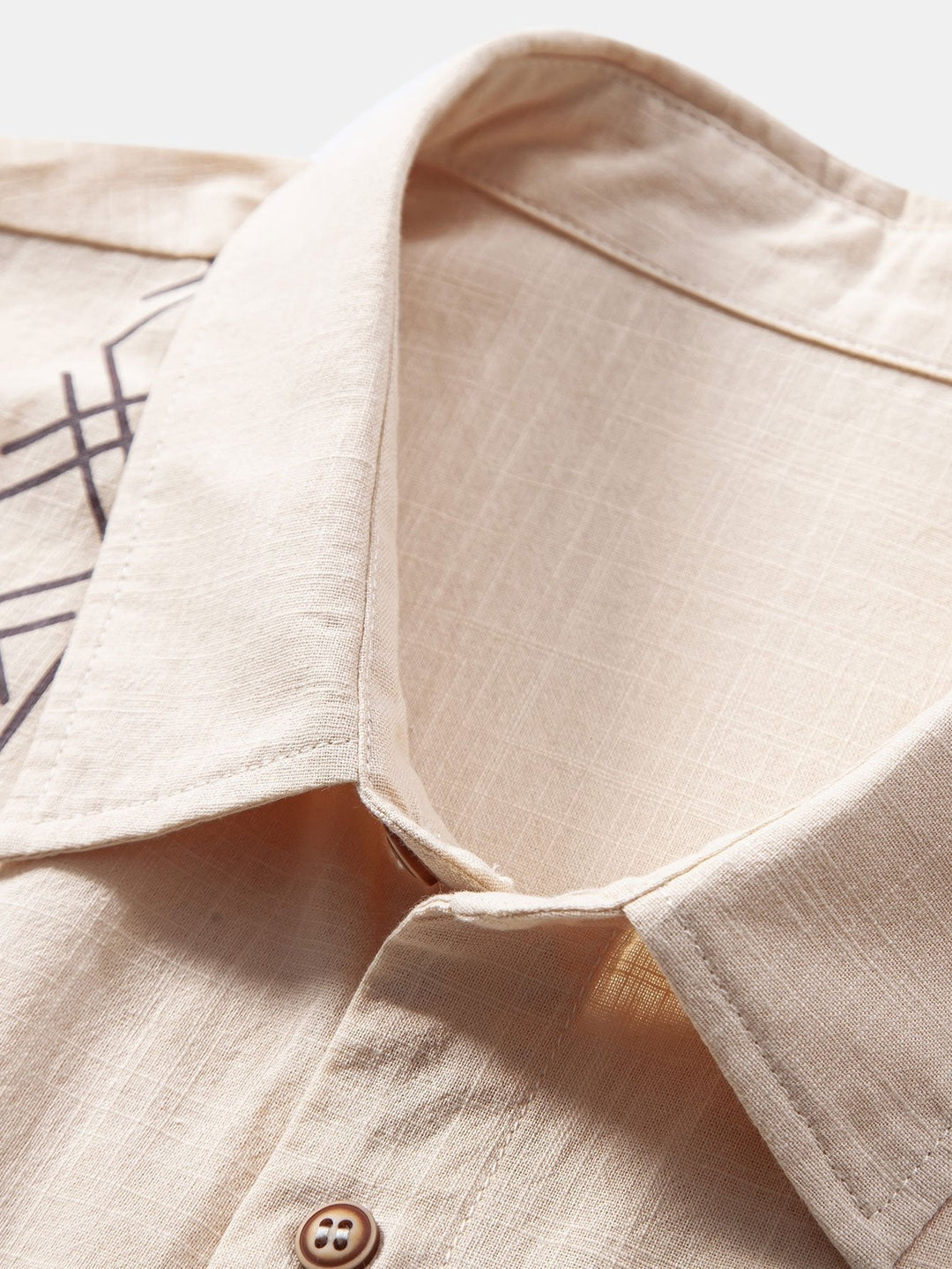 Levoire | T-Shirt Imprimé En Lin Couleur Pâle & Pantalons En Lin Coupe Droite