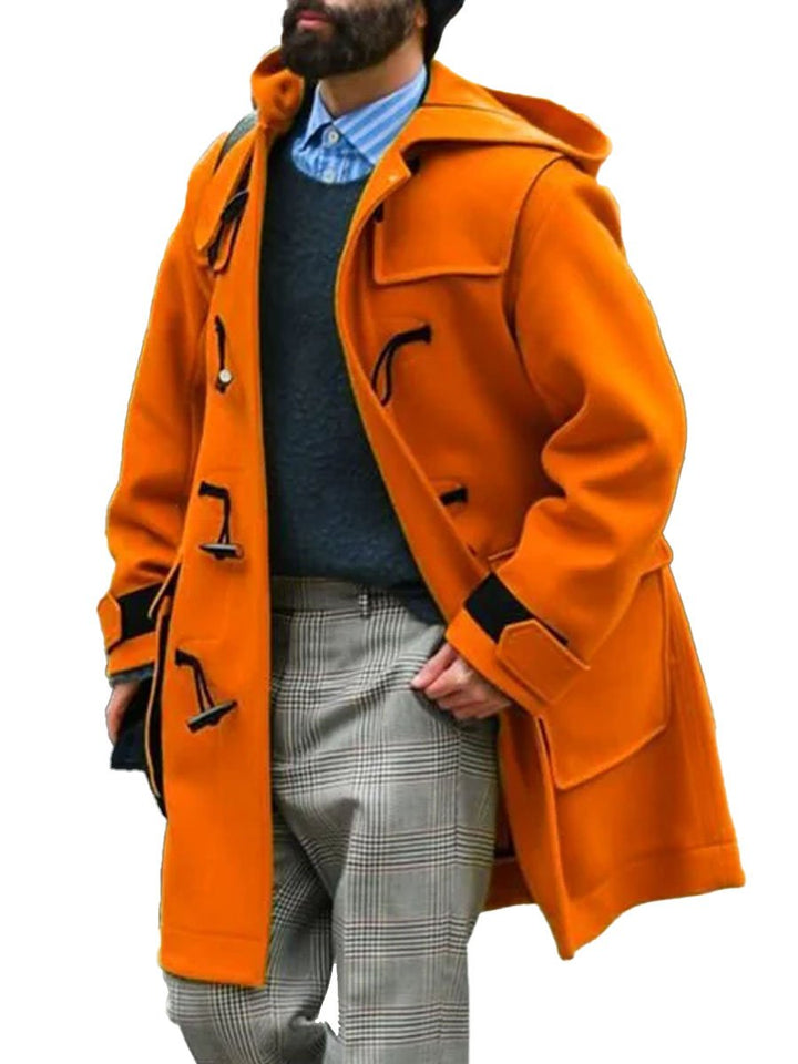 Levoire | Sweat à Capuche Contrasté avec Poches et Manches Longues Orange