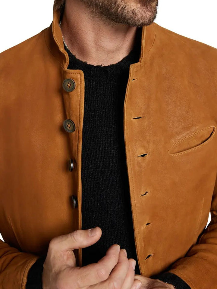 Levoire | Blazer Retro à Col Montant et Poche Loisirs Élégant