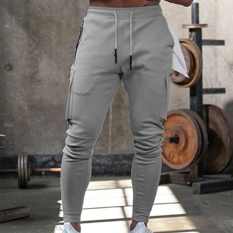 Levoire | Pantalons D'Entraînement Cargo Stretch Élégants gris