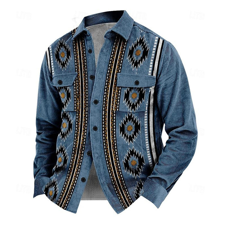Levoire | Veste Boutonnée Avec Col Pour Hommes Bleu