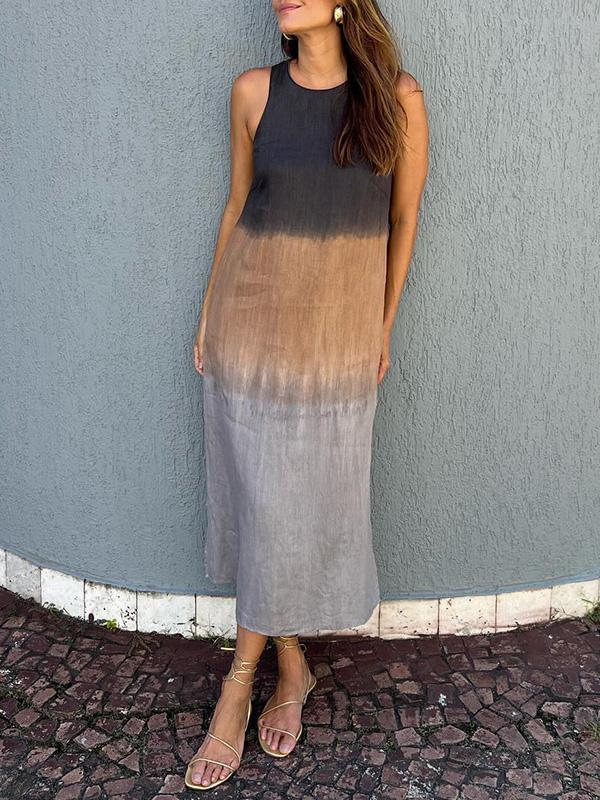 Levoire | Robe fluide à imprimé délicat Gris